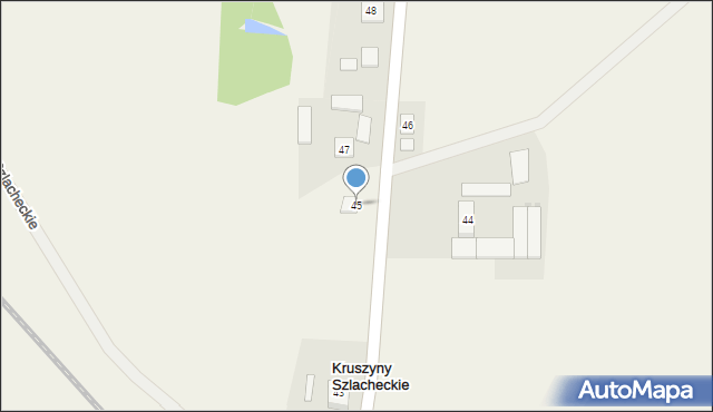 Kruszyny Szlacheckie, Kruszyny Szlacheckie, 45, mapa Kruszyny Szlacheckie