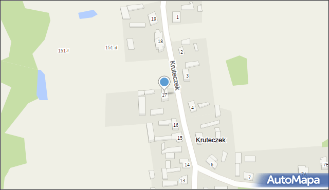 Kruteczek, Kruteczek, 17, mapa Kruteczek