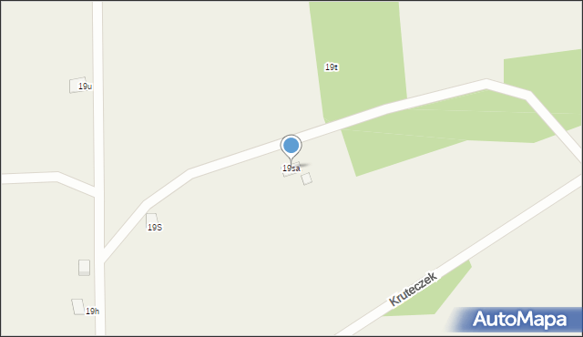 Kruteczek, Kruteczek, 19sa, mapa Kruteczek