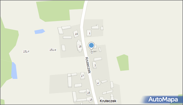 Kruteczek, Kruteczek, 2, mapa Kruteczek