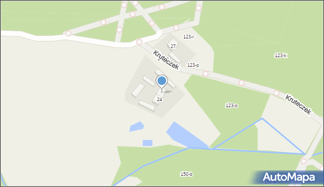 Kruteczek, Kruteczek, 25, mapa Kruteczek