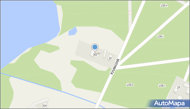 Kruteczek, Kruteczek, 30c, mapa Kruteczek
