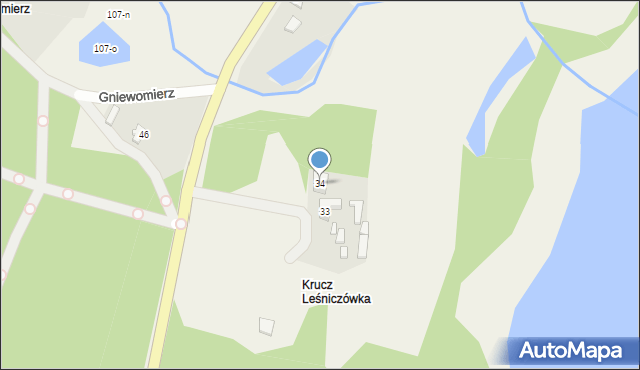 Kruteczek, Kruteczek, 34, mapa Kruteczek