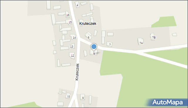 Kruteczek, Kruteczek, 8, mapa Kruteczek