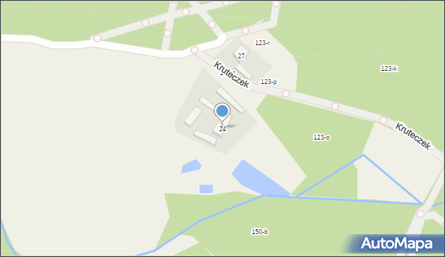 Kruteczek, Kruteczek, 24, mapa Kruteczek