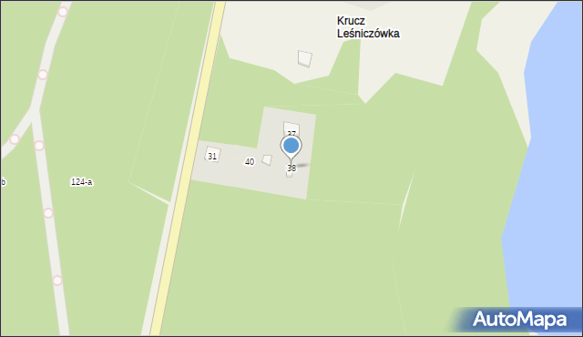 Kruteczek, Kruteczek, 38, mapa Kruteczek