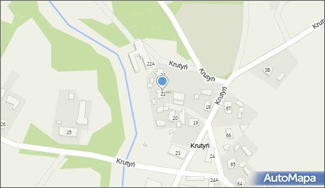Krutyń, Krutyń, 21, mapa Krutyń