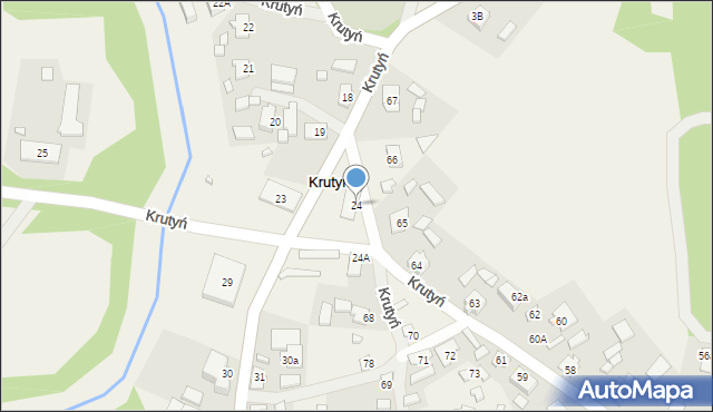 Krutyń, Krutyń, 24, mapa Krutyń