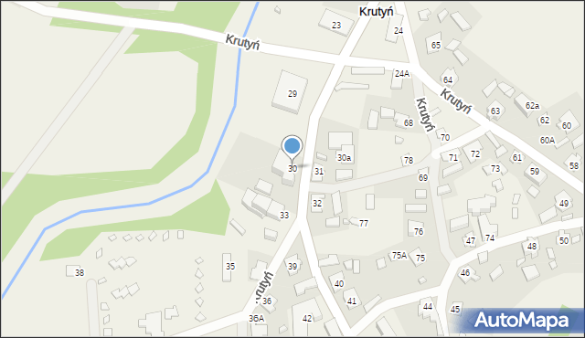 Krutyń, Krutyń, 30, mapa Krutyń