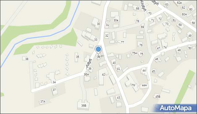 Krutyń, Krutyń, 39, mapa Krutyń