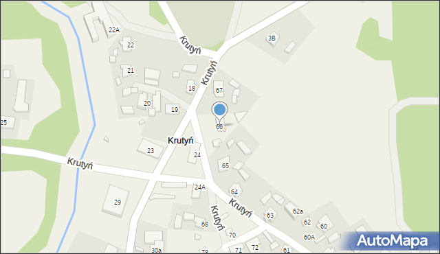 Krutyń, Krutyń, 66, mapa Krutyń