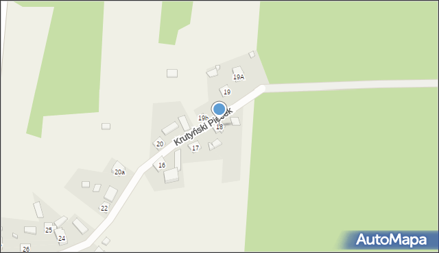 Krutyński Piecek, Krutyński Piecek, 18, mapa Krutyński Piecek