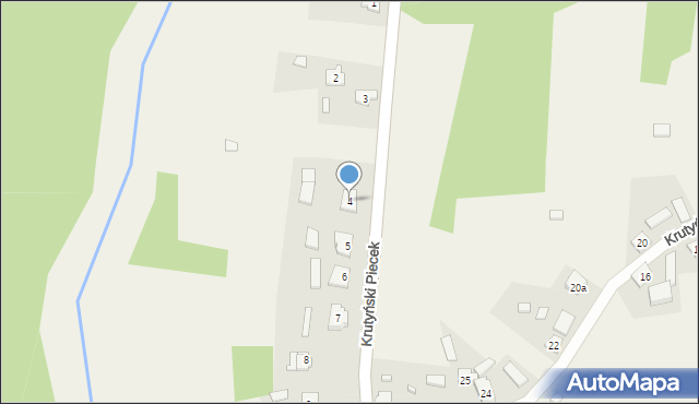 Krutyński Piecek, Krutyński Piecek, 4, mapa Krutyński Piecek