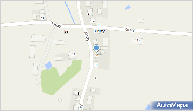 Kruzy, Kruzy, 10, mapa Kruzy