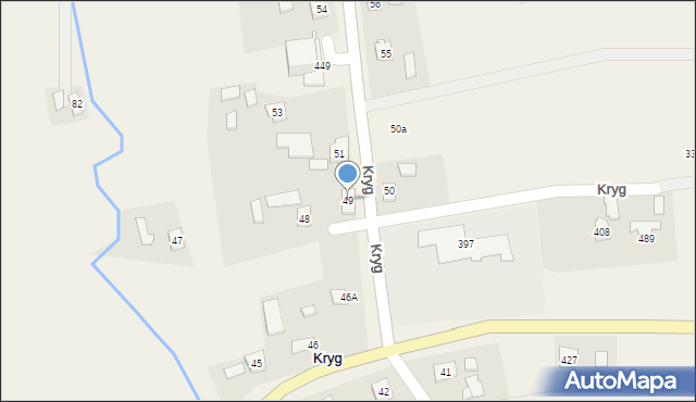 Kryg, Kryg, 49, mapa Kryg