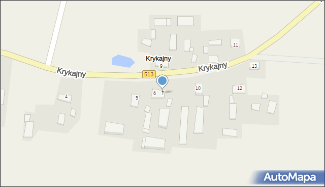 Krykajny, Krykajny, 7, mapa Krykajny