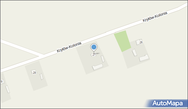 Kryłów-Kolonia, Kryłów-Kolonia, 27, mapa Kryłów-Kolonia