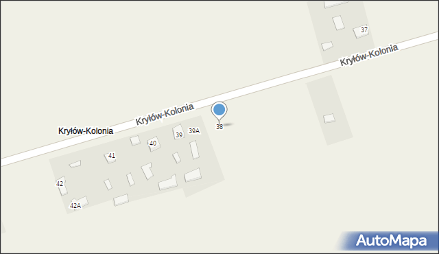 Kryłów-Kolonia, Kryłów-Kolonia, 38, mapa Kryłów-Kolonia