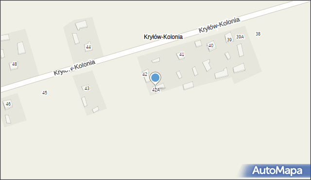 Kryłów-Kolonia, Kryłów-Kolonia, 42A, mapa Kryłów-Kolonia