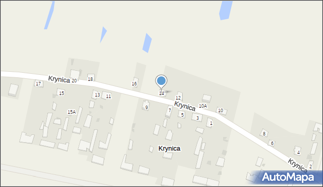 Krynica, Krynica, 14, mapa Krynica