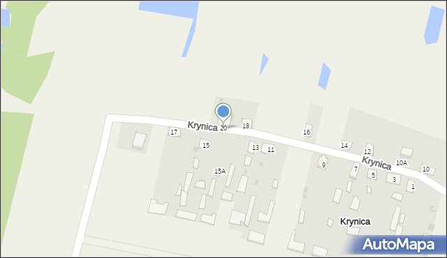 Krynica, Krynica, 20, mapa Krynica