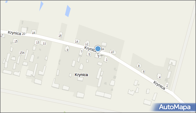 Krynica, Krynica, 3, mapa Krynica