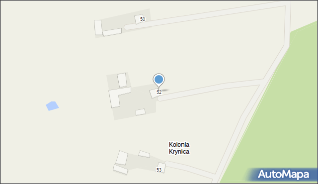 Krynica, Krynica, 52, mapa Krynica