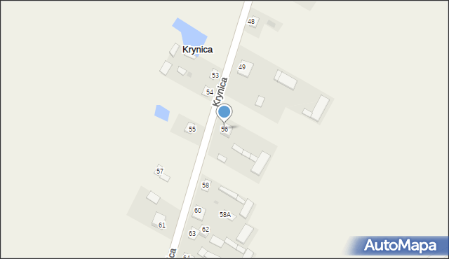 Krynica, Krynica, 56, mapa Krynica