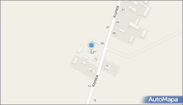 Krynica, Krynica, 71A, mapa Krynica