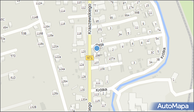 Krynica-Zdrój, Kraszewskiego Józefa Ignacego, 105, mapa Krynica-Zdrój