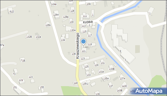 Krynica-Zdrój, Kraszewskiego Józefa Ignacego, 119/2, mapa Krynica-Zdrój