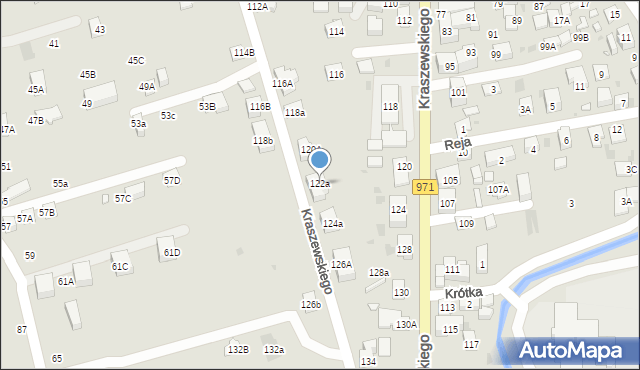 Krynica-Zdrój, Kraszewskiego Józefa Ignacego, 122a, mapa Krynica-Zdrój
