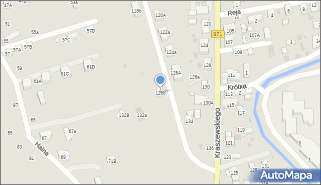 Krynica-Zdrój, Kraszewskiego Józefa Ignacego, 126b, mapa Krynica-Zdrój