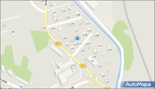 Krynica-Zdrój, Kraszewskiego Józefa Ignacego, 143A, mapa Krynica-Zdrój