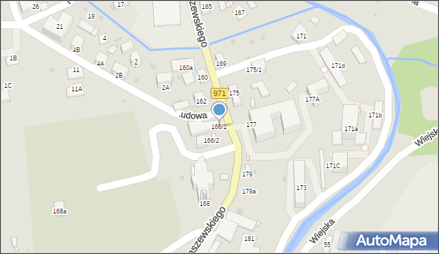 Krynica-Zdrój, Kraszewskiego Józefa Ignacego, 166/1, mapa Krynica-Zdrój