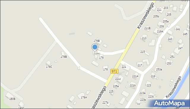 Krynica-Zdrój, Kraszewskiego Józefa Ignacego, 176A, mapa Krynica-Zdrój