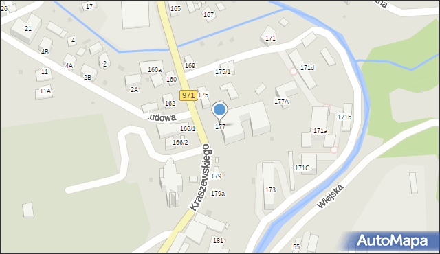 Krynica-Zdrój, Kraszewskiego Józefa Ignacego, 177, mapa Krynica-Zdrój