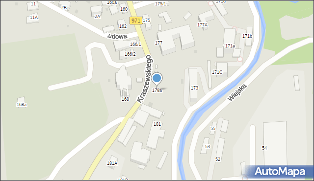 Krynica-Zdrój, Kraszewskiego Józefa Ignacego, 179a, mapa Krynica-Zdrój