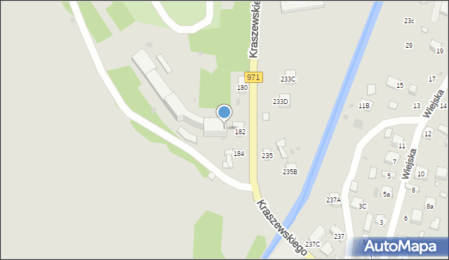 Krynica-Zdrój, Kraszewskiego Józefa Ignacego, 182A, mapa Krynica-Zdrój