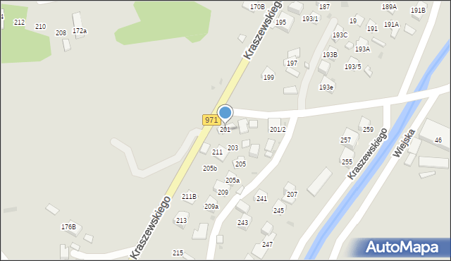 Krynica-Zdrój, Kraszewskiego Józefa Ignacego, 201, mapa Krynica-Zdrój
