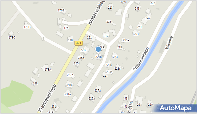 Krynica-Zdrój, Kraszewskiego Józefa Ignacego, 221b, mapa Krynica-Zdrój