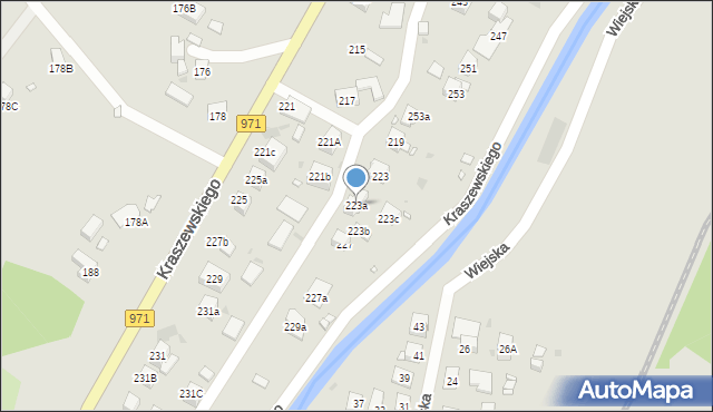 Krynica-Zdrój, Kraszewskiego Józefa Ignacego, 223a, mapa Krynica-Zdrój