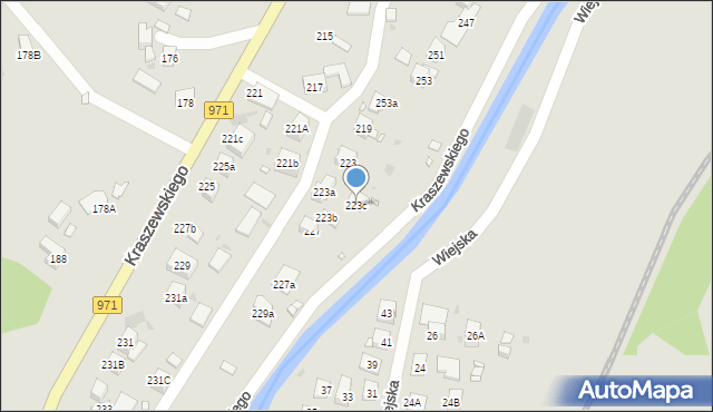 Krynica-Zdrój, Kraszewskiego Józefa Ignacego, 223c, mapa Krynica-Zdrój