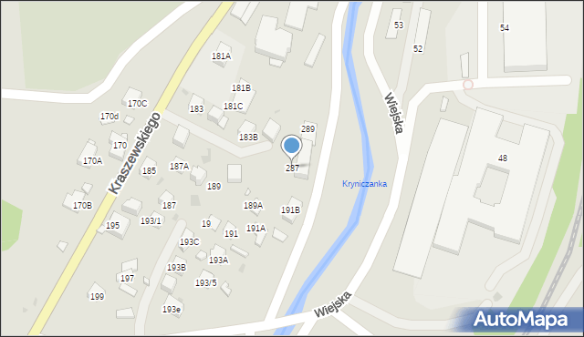 Krynica-Zdrój, Kraszewskiego Józefa Ignacego, 287, mapa Krynica-Zdrój