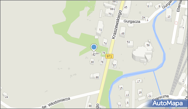 Krynica-Zdrój, Kraszewskiego Józefa Ignacego, 82, mapa Krynica-Zdrój