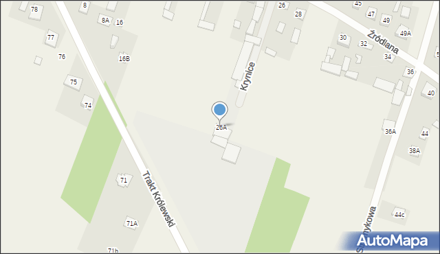 Krynice, Krynice, 26A, mapa Krynice