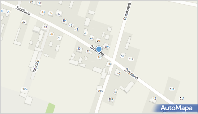 Krynice, Krynice, 34, mapa Krynice