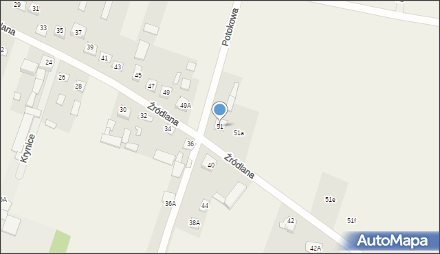 Krynice, Krynice, 51, mapa Krynice