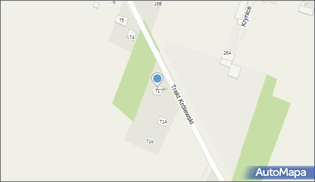 Krynice, Krynice, 71, mapa Krynice