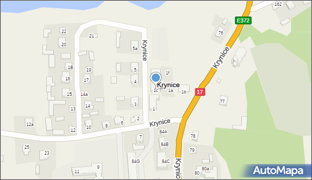 Krynice, Krynice, 1c, mapa Krynice